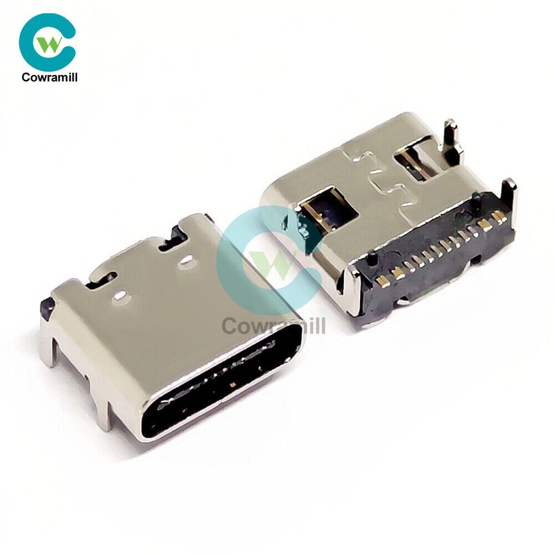 10PCS USB 3.1 Type-C 16pin Female Port SMT 90 Degree SMD Female Head NEW gallery