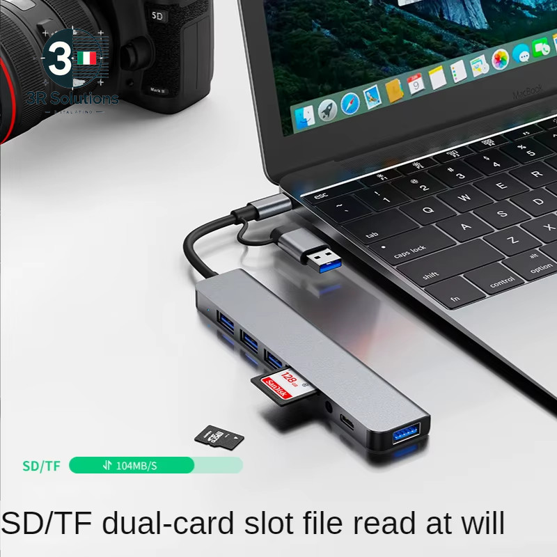 USB 3.0 Type C Adapter Docking Ststation USB 2.0 Port SD TF Card Reader gallery