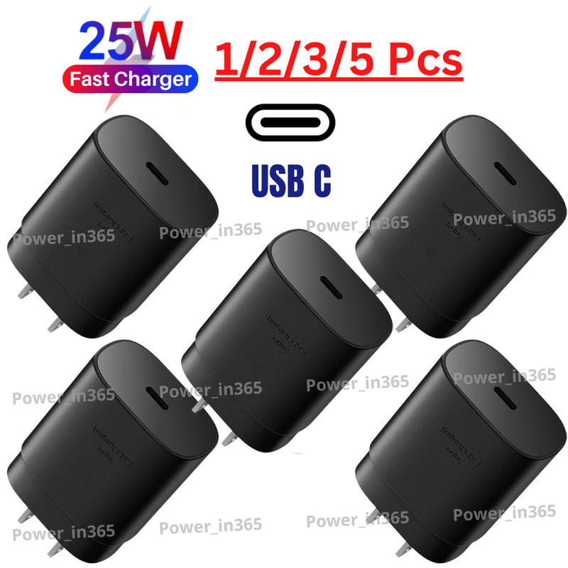 25W PD USB C Fast Wall Charger Adapter Type C Block For Samsung S8 9 10 20 21 22