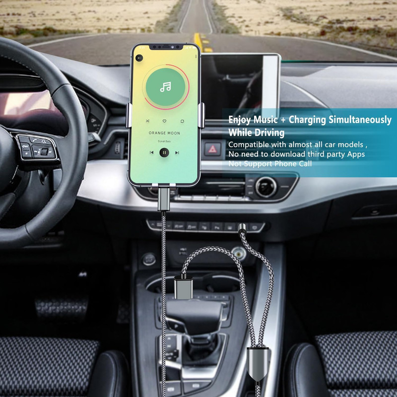 Aux Cord for Iphone [Apple Mfi Certified], 2 in 1 Lightning to 3.5Mm Aux Cable w gallery