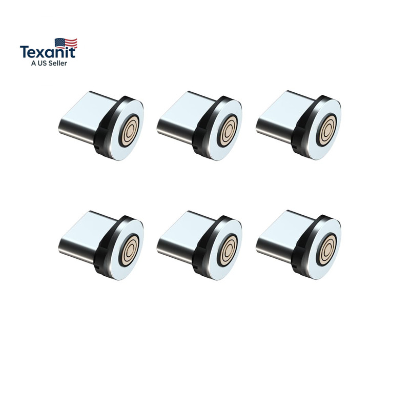 6 Pack Magnetic Connector Tips 5 Pin Magnetic Type C Adapter for Magnetic Chargi gallery