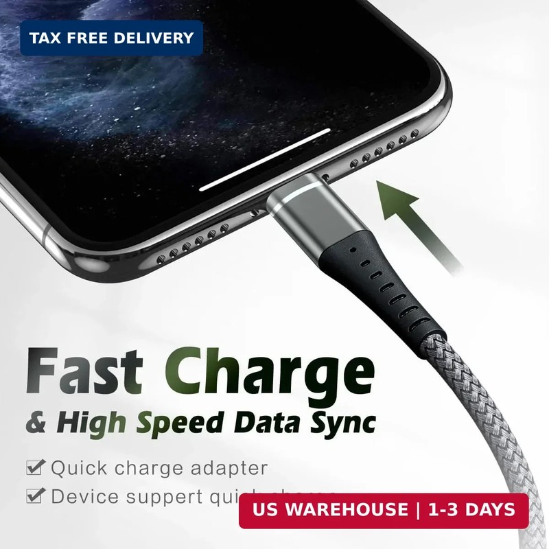 USB C to Lightning Cable 2 Pack 3FT [Apple MFi Certified] iPhone Cable, iPhone C gallery