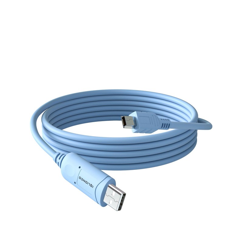 USB Type A to Mini B Console Cable with FT232 Chipset Blue 6FT 1 PCS