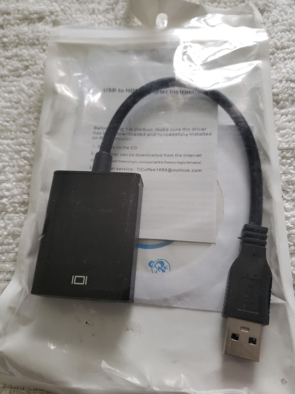 USB To HDMI Converter Adapter Cable For Chromebook Laptop With CD Open Box gallery