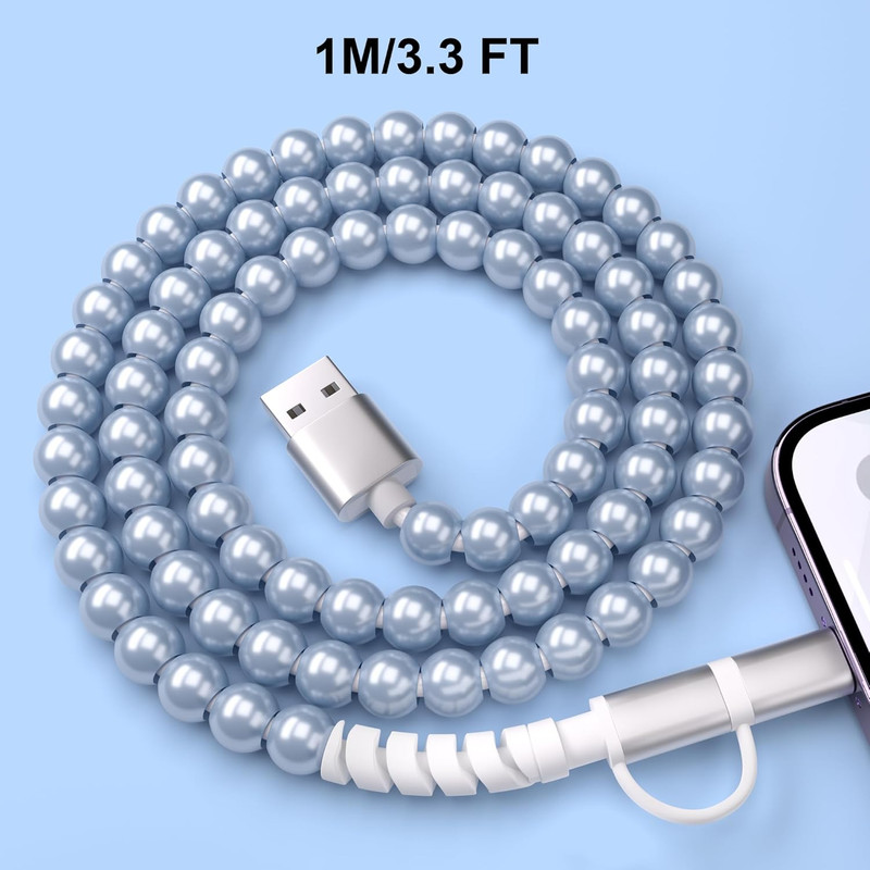 Hiandier USB C Cable[Mfi Certified]3.3Ft Multi 2 in 1 USB to USB C Fast Charging gallery