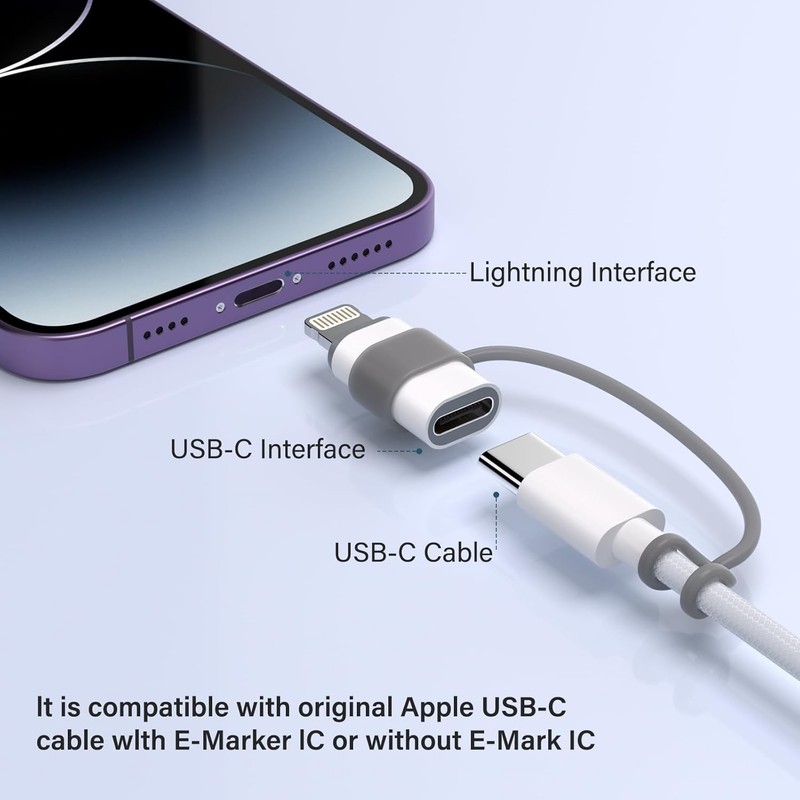 USB C to Lightning Adapter 3 Pack [Mfi Certified] Lightning Female to USB C gallery