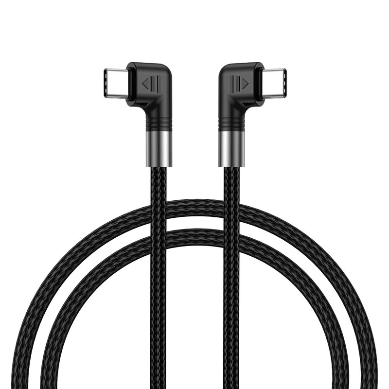JSADZKJ Right Angle Type C Charger Cable Nylon Braided USB C 100 centimeters