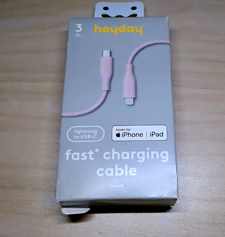 Heyday 3 ft Pink to USB-C Fast Charge Cable for iPhone iPad