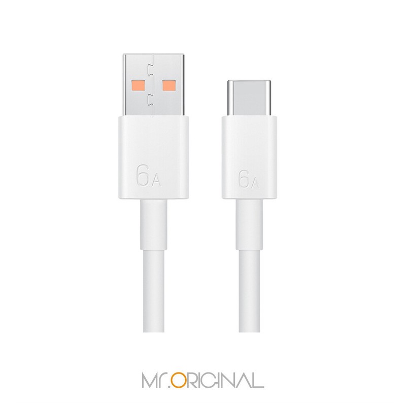 Original Huawei Official 6A USB-A to USB-C SuperCharge Max 66W Data Cable -White gallery