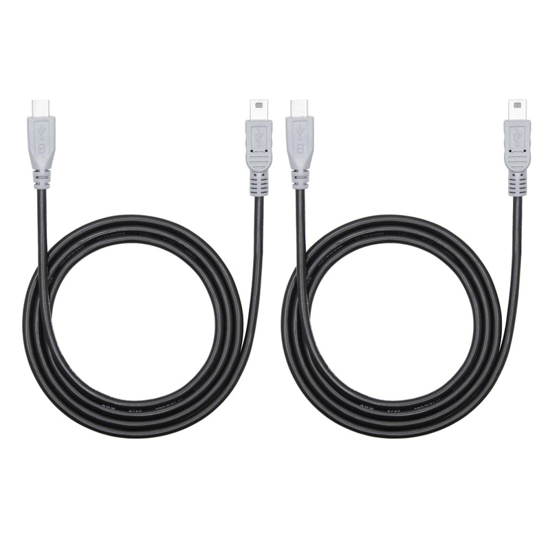 2 PCS 1M/3FT Micro USB To Mini USB Charging Data Cable Male To Male OTG