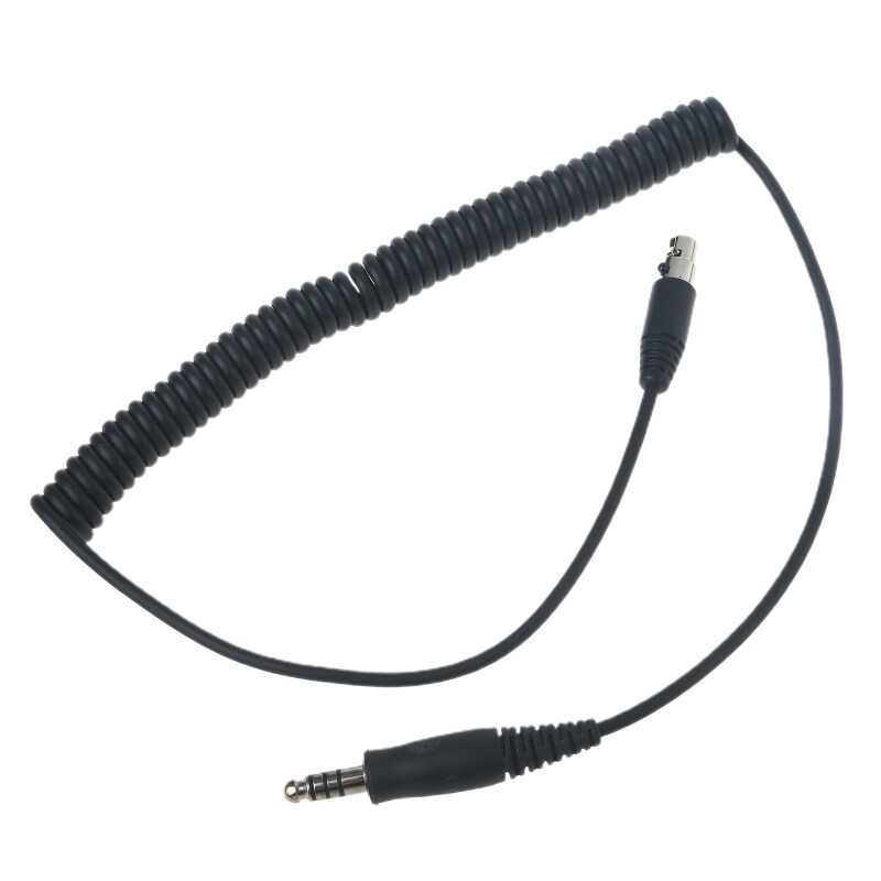 Aviation Headset Aux Cable U174 Plug to Mini XLR5 Jack Adapter Easy to Use gallery