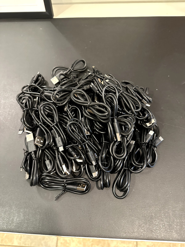 40 NEW BLACK MICRO USB CABLE 2FT