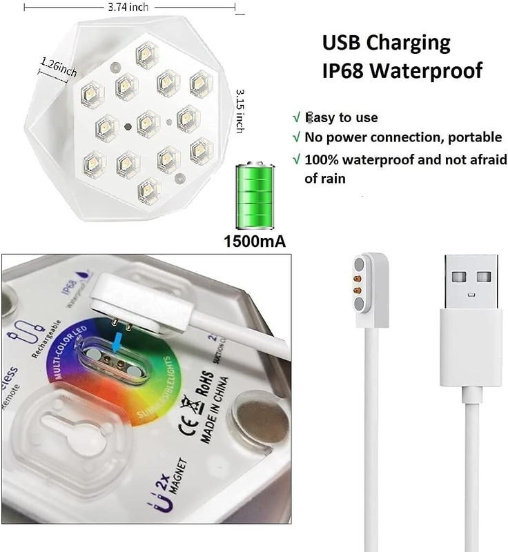 Halloween Decorations Flood Lights,Colorful Waterproof Light Outdoor,USB gallery