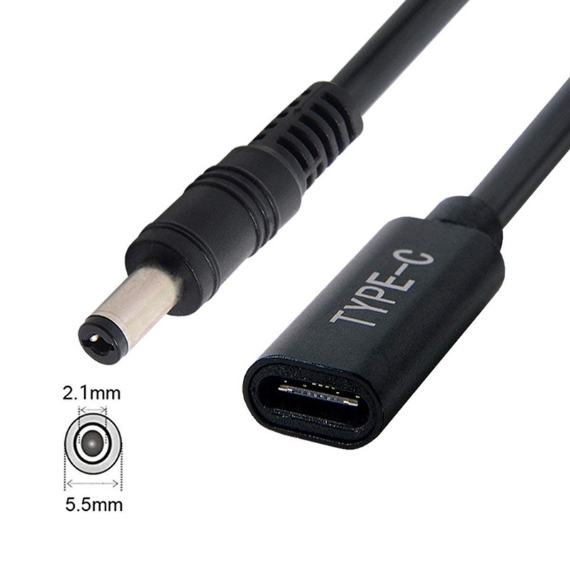 USB C to DC 20V 5.5x2.1mm PD 65W Charge Cable Type-C Female Input to DC Outpu... gallery