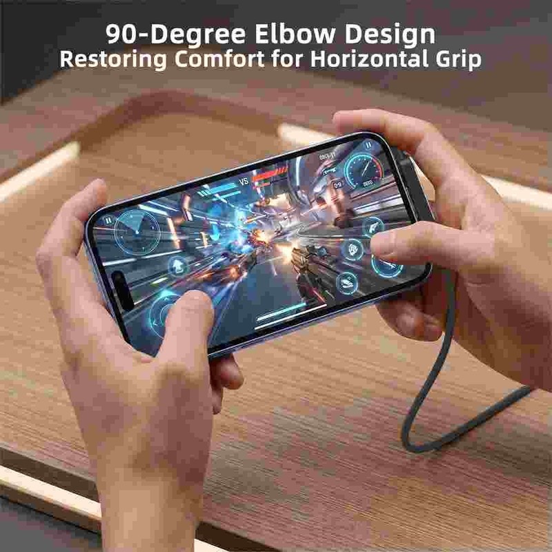 5FT 240W Braided Fast Charging Cord USB C Charger Cable + Invisible Phone Stand gallery
