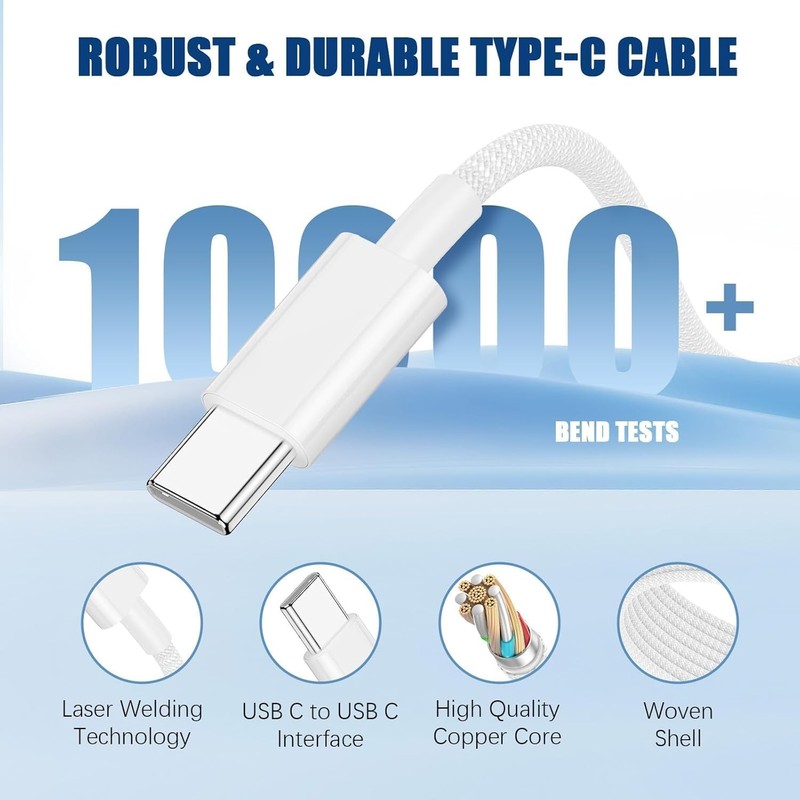 USB to Fast Charger Cable 6ft, 60W Long Fast Charge to Charging Cord Wire for... gallery