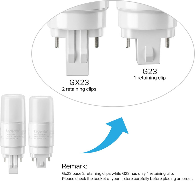 [Plug&Play] 7W(18W CFL Equivalent) LED Stick PL Bulb GX23-2 Pin Base, 700LM, War gallery