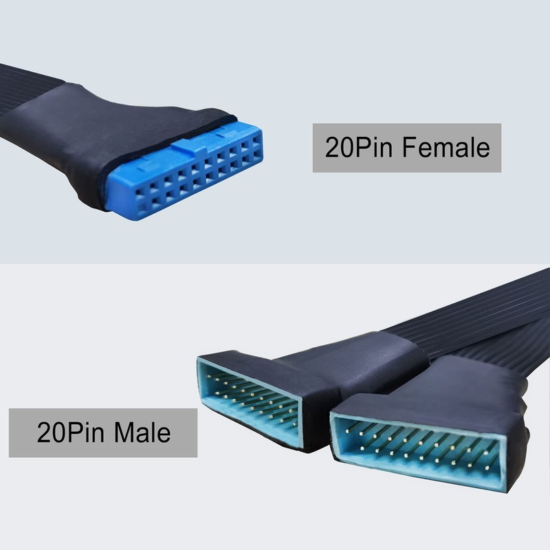 USB 3.0 Header Extension Cable, 19/20 Pin 1 to 2 Y Splitter Internal Extensio... gallery