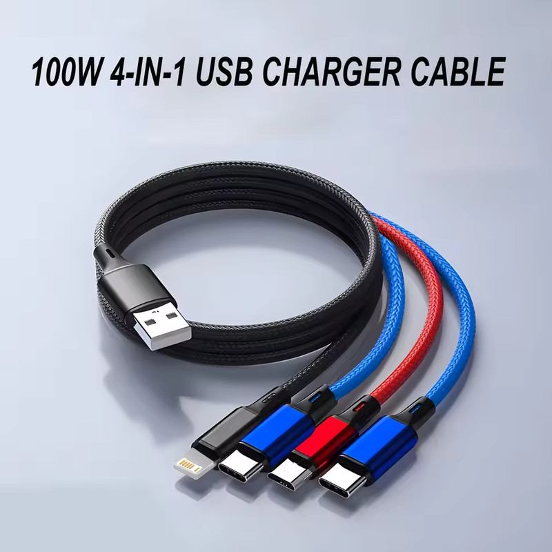 4 in 1 Multi USB Charging Cable Fast Charger Cord For iPhone Type C Micro gallery