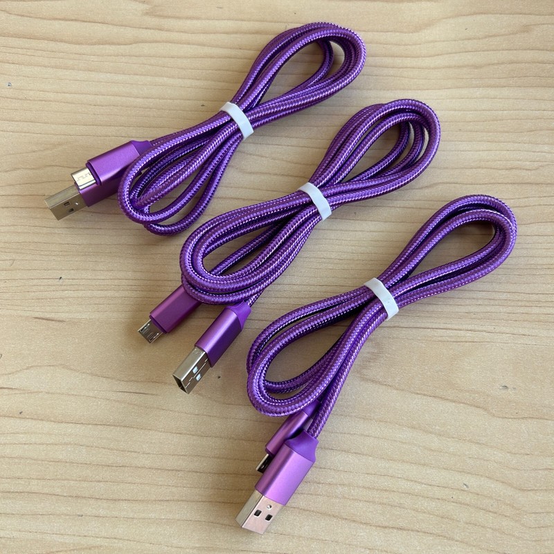 3-Pack Micro USB Fast Charger Data Sync Cable Cord Samsung LG HTC Android gallery