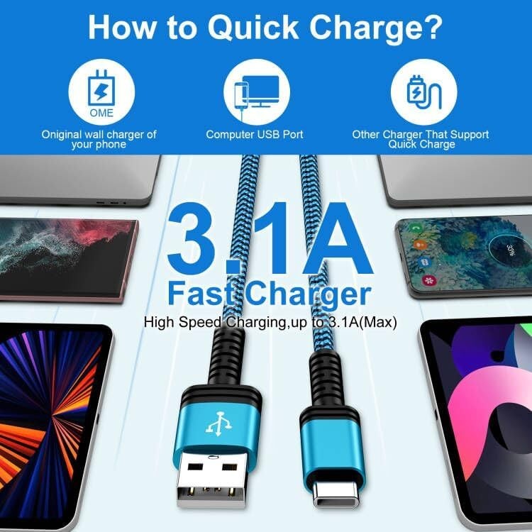 2Pack 6FT Android Samsung A15 Charger Cord USB C to Type USB a Fast Charging Cab gallery