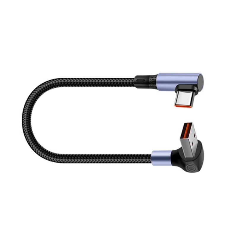 15/25/50cm Short 66W USB USB to Type C Cable 90 Degree Elbow USB To Type C Cable gallery