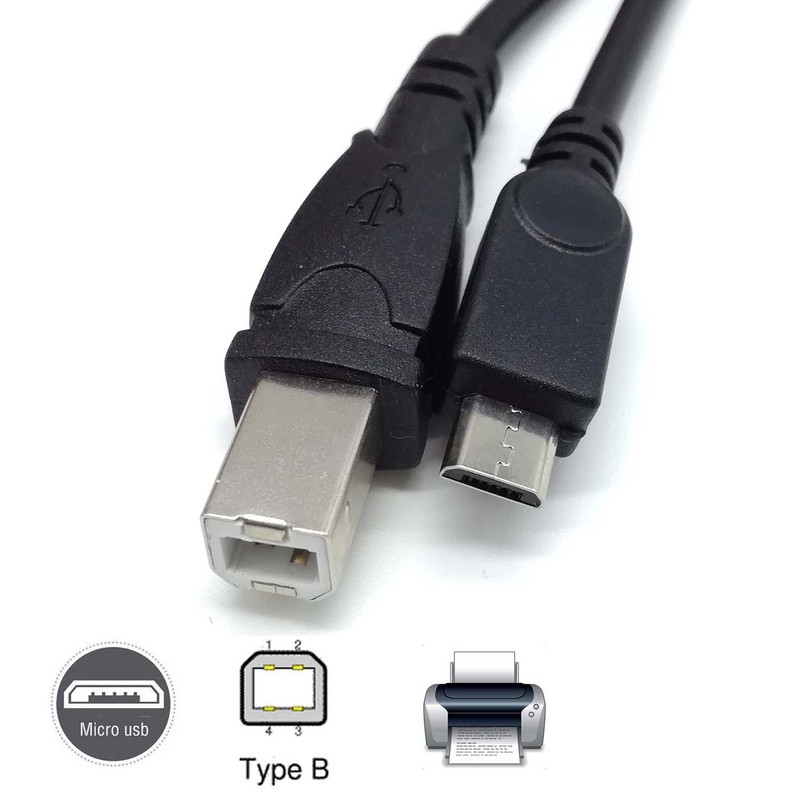 micro usb Male to USB 2.0 B Male Data OTG Cable Phone Electronic piano drum MG gallery