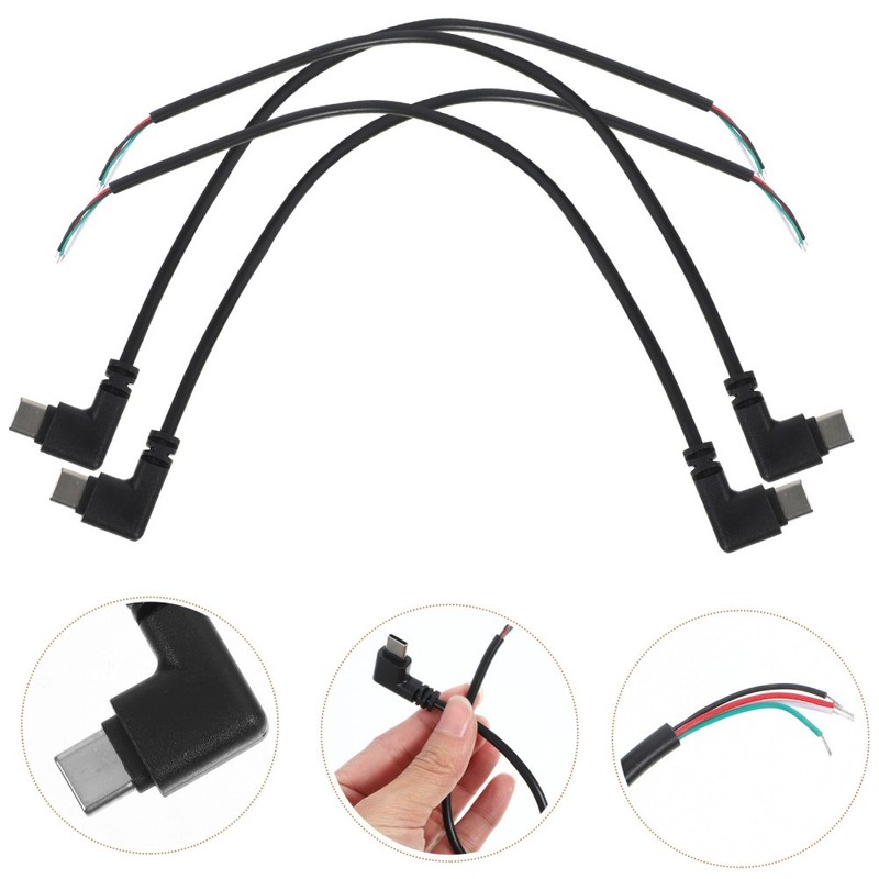 2 Count Usb Type Plug Cable Unbreakable Short Extension Right Angle gallery