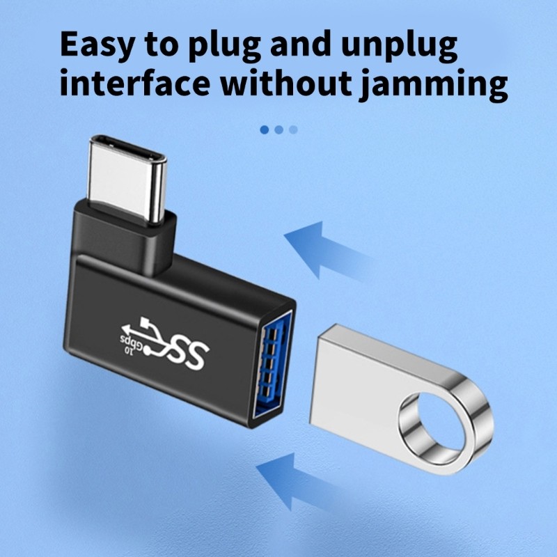 Portable Type C to USB Charging Connector 90 Degree Elbow Designings for Car Use gallery