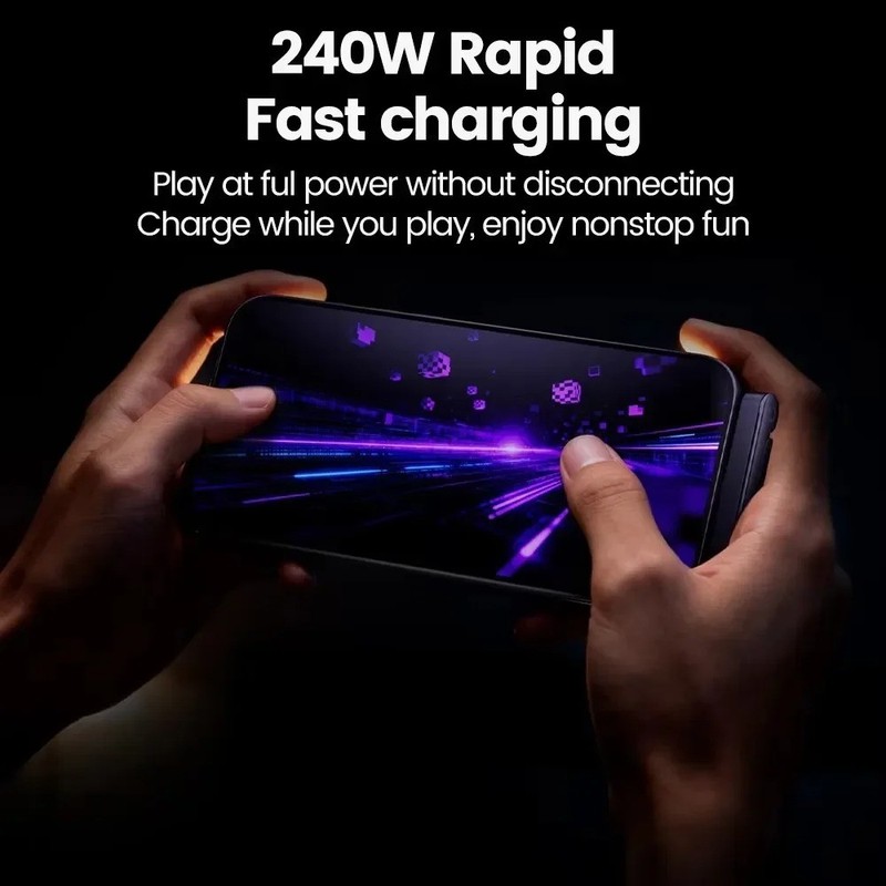 2-in-1 Invisible Holder Charger Cable–240W Fast Charging Cord with Phone Stand gallery