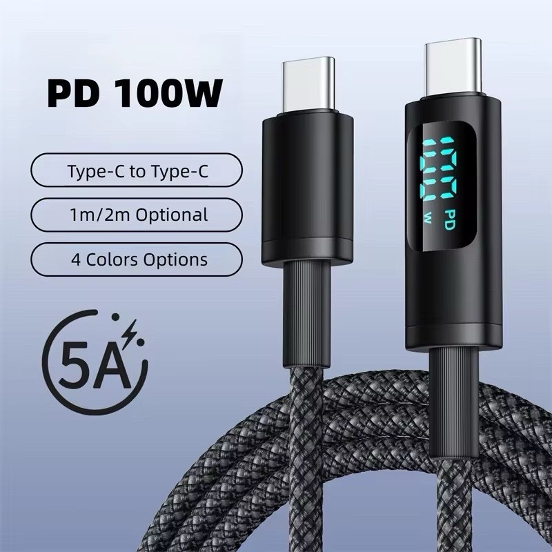 100W USB-C Charging cable| Digital Display | Compatible With IPhone Samsung gallery
