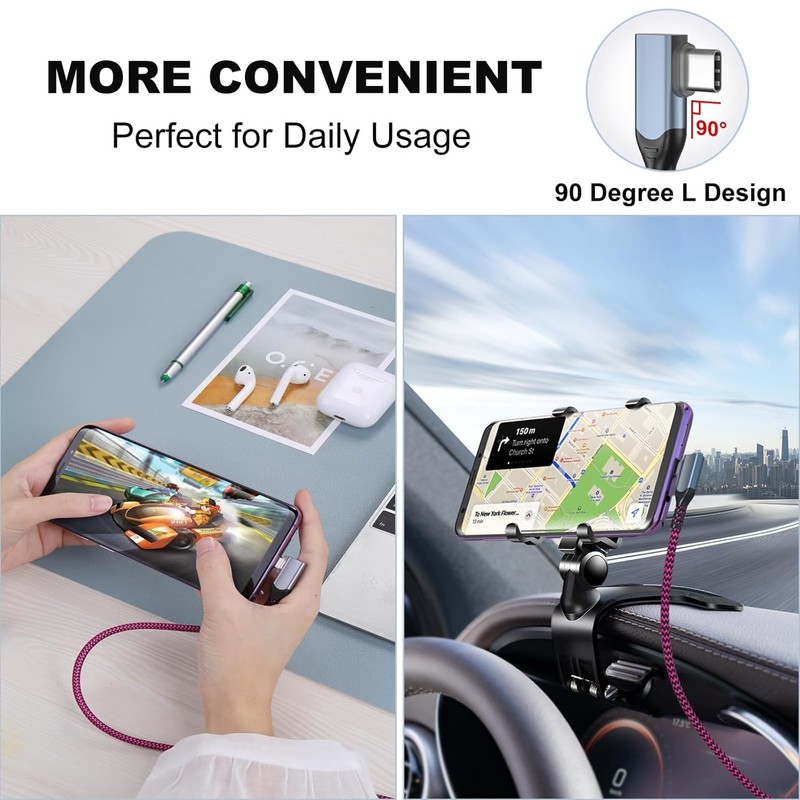USB C Cable 10ft 3-Pack Right Angle Fast Charging gallery