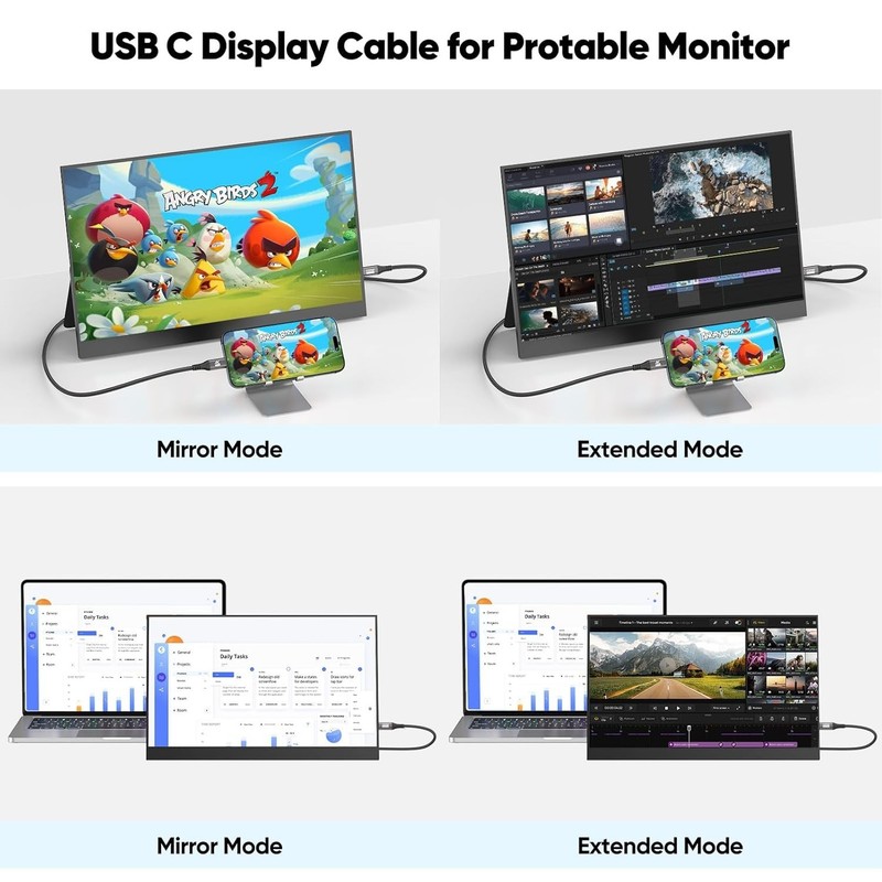 10 FT USB C Data & Charging Cable - 5K Video Output, Ideal for VR and Laptops gallery
