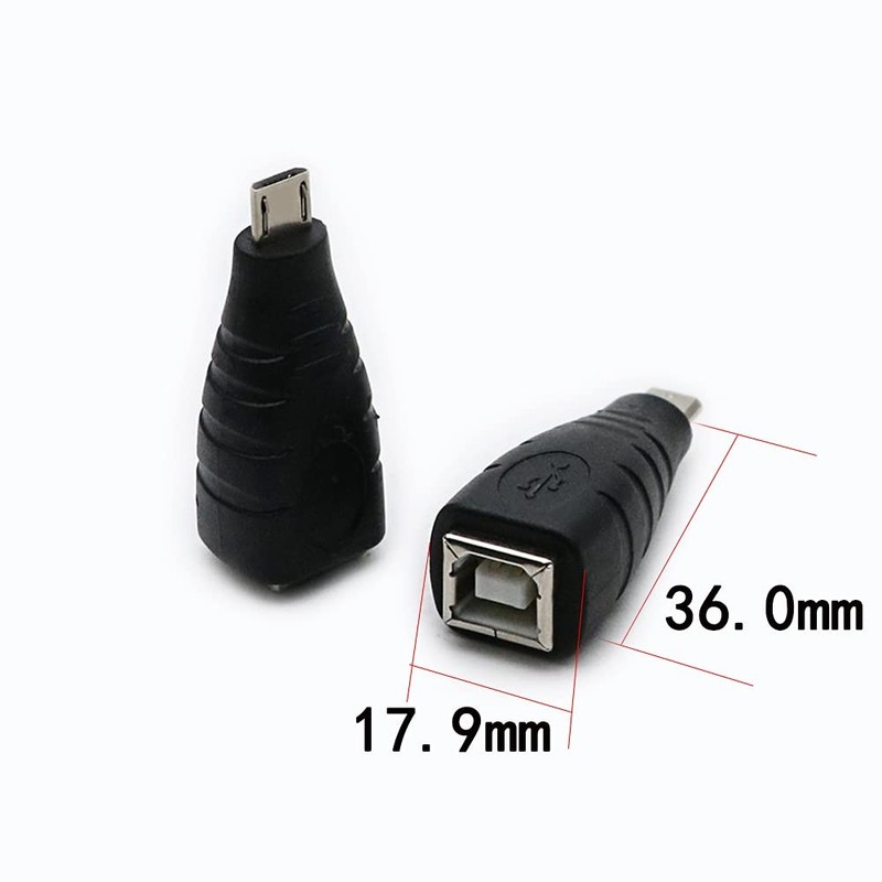 USB 2.0 Micro USB to USB B Female OTG Adapter (2 Pack) gallery