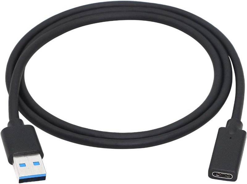 Reversible USB 3.0 Type A Male to Type C Female Adapter - Flexible 3ft Length gallery