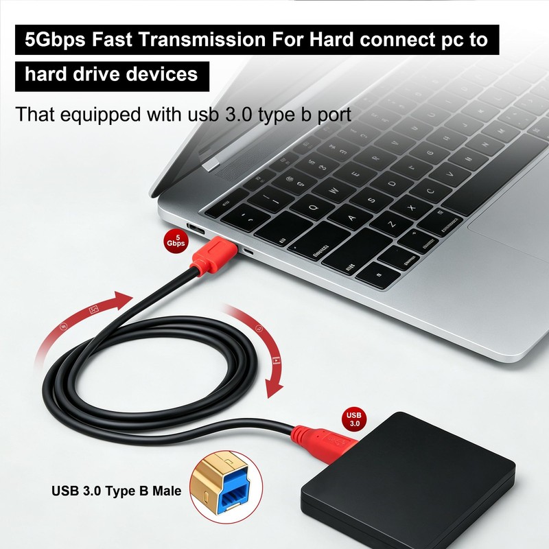 USB 3.0 Type A to B Cable 6FT for Printers Scanners Drives and Hubs gallery