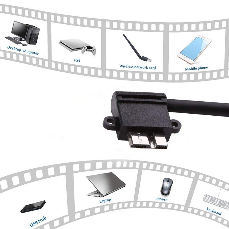 USB 3.0 Micro B Right Angle Cable for BlackBerry Passport, Seagate & Toshiba ... gallery
