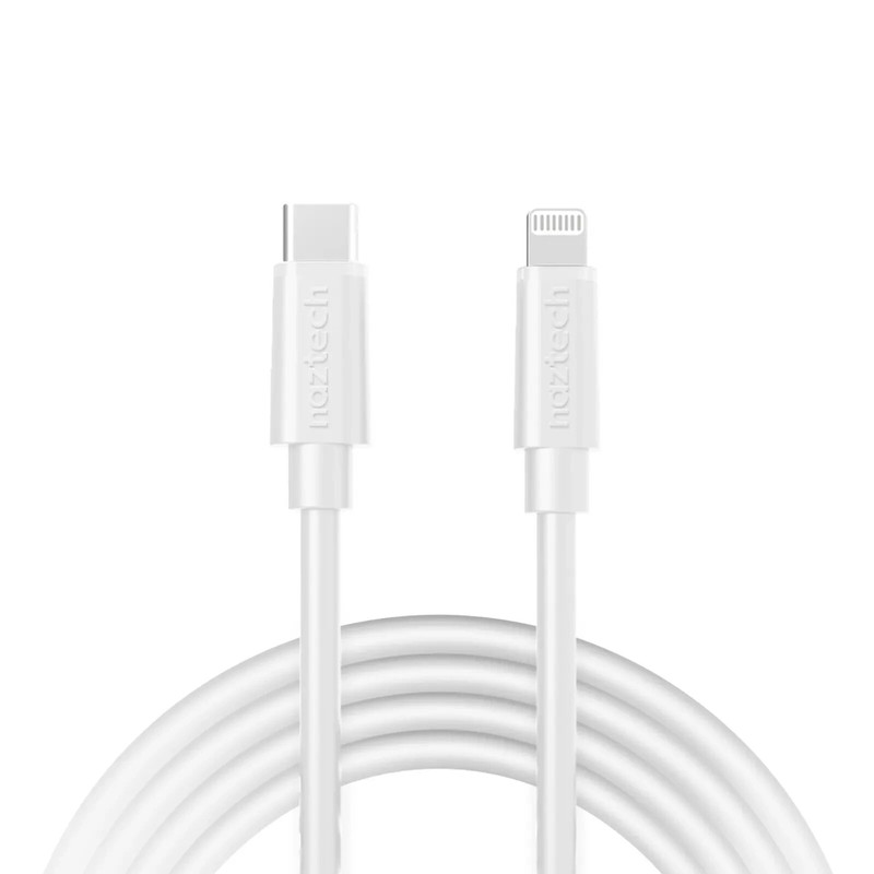 Naztech 12ft White Charging & Data Sync Cable for Apple Devices