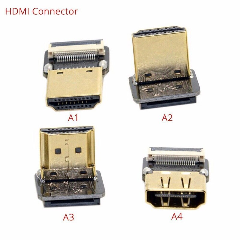 Cablecc Ribbon Flat HDMI Cable FPV Micro Mini HDMI 90 degree Adapter FPC 1080P gallery