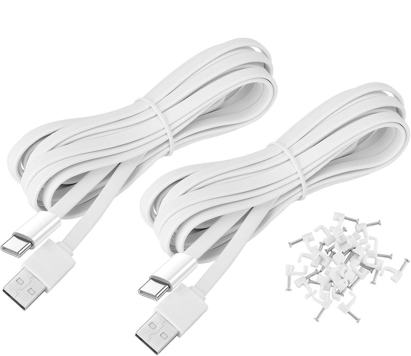 2Pack 25FT Type C Extension Cable for CCTV Security Camera Ring Pan-Tilt Cam gallery