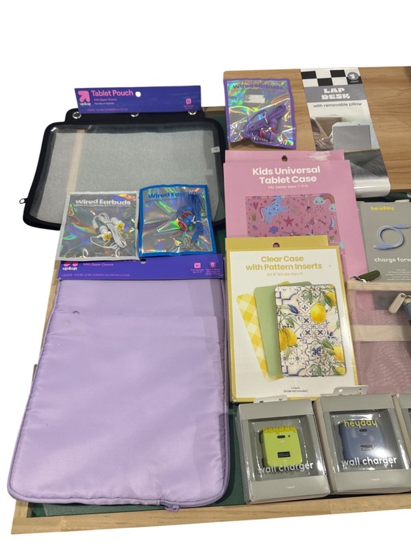 20-Piece Tech Accessory Bundle – Chargers, Cables, Earbuds, Tablet Case & More! gallery