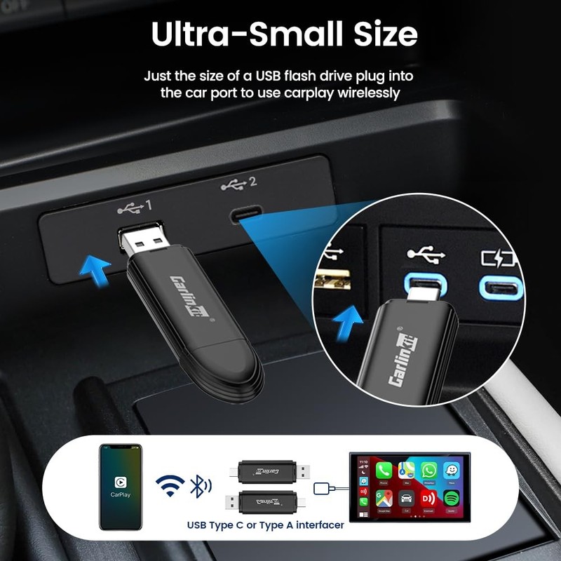 Wireless CarPlay Adapter MINI SE for iPhone, Convert OEM Wired to Wireless Ca... gallery
