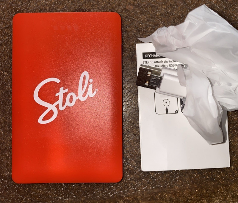 Stolichnaya Vodka Stoli Power Bank (2500 mAh) Red Logo with Charging USB Port gallery