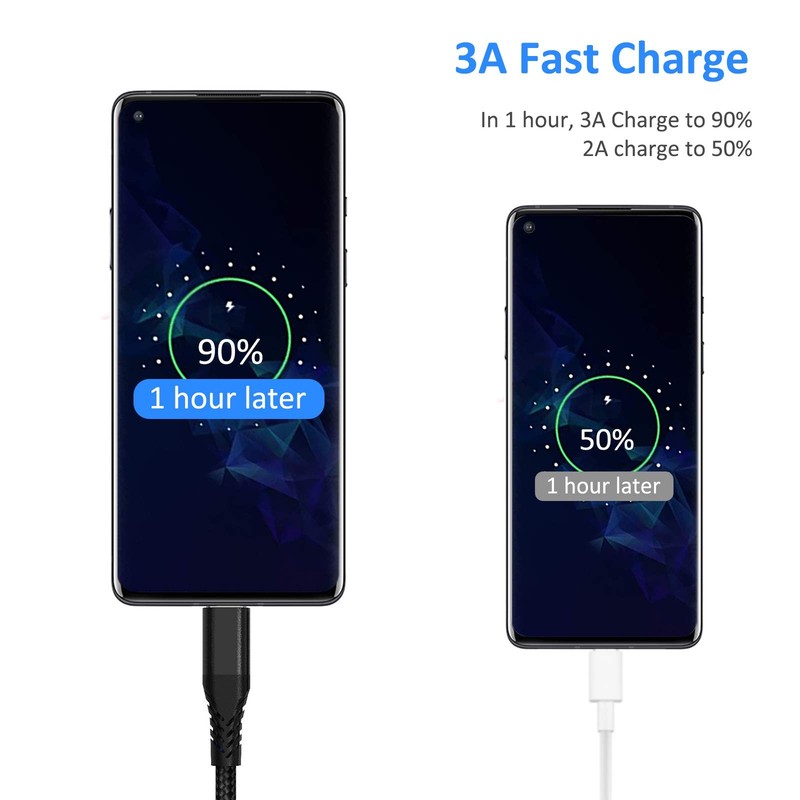 3 Pack 3ft USB C Charger Cord Braided USB A to Type C Fast Charging Lead gallery