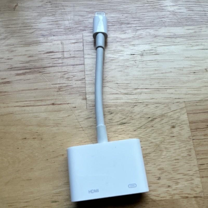 Apple Lightning to HDMI Adapter White 2 Ports for iPhone iPad