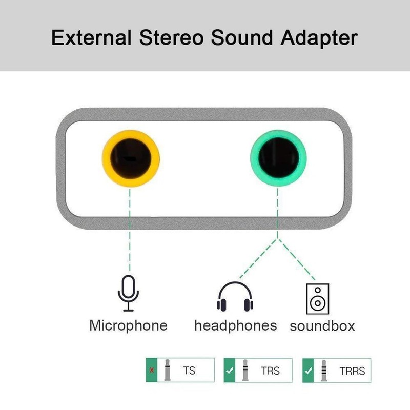 USB Type-C External Sound Card 7.1 Cable Stereo Audio Mic Adapter Charger for PC gallery