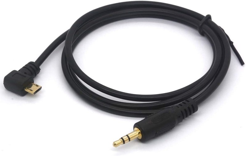 Micro USB to 3.5mm Audio Cable 90° Angled 1M 3Ft gallery