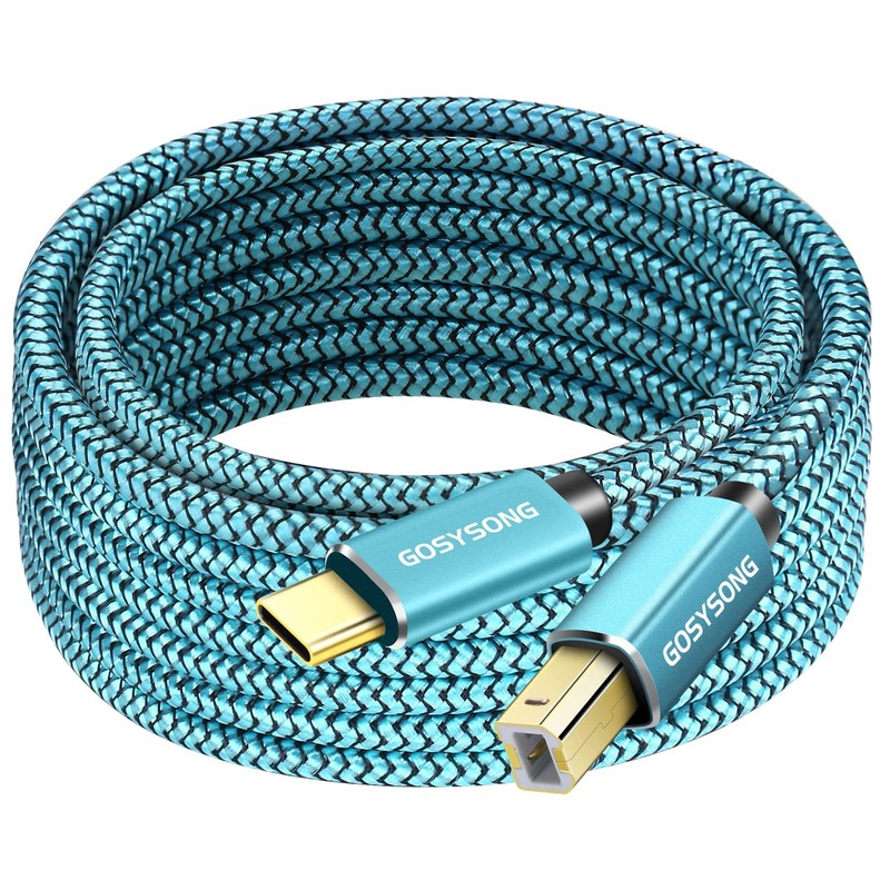 20ft USB C to USB B Printer Cord – High Speed, Compatible with Printer, Scann…