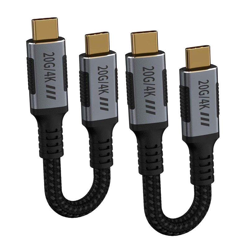 Ultra-Fast USB C 3.2 Gen 2x2 Cable 0.5FT - Safe 240W Charging & 4K Video Support gallery