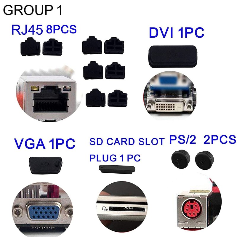 52 PCS Anti-dust Plugs Laptop Port Dust Plugs, Commonly Used 13 Types of Lapt... gallery